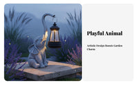 Waterproof Elephant Solar Light Weather Resistant Solar Elephant Statue No Wiring Required for Patio