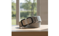 Nylon Web Belt Adjustable Belt with Automatic Buckle No-Hole for Men, Daily Wear, Jeans, Travel