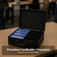 Aluminum Card Collection Case High Capacity Aluminum Trading Card Box Lockable Hard Shell Card Storage Container for Collectors, Tournaments, Travel