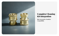 Threaded Pressure Washer Connector Knurled Grip Brass Quick-Connect Adapter Gold-Colored Spray Equipment Parts