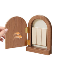 Drill-No-Drill Installation Wooden Switch Cover with Door Hides Imperfections Solid Wood Outlet Concealment Box Easy to Install Decorative Outlet Cover Rustic for Renters, Living Room, Bedroom, Entryway