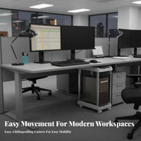 Mobile Computer Unit Stand Sturdy Build Rolling Computer Unit Holder Anti Rolling PC Cart for Office, Home