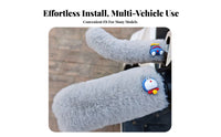 Cartoon Motorcycle Handle Covers Keeps Hands Warm Soft Handlebar Covers Universal Fit Soft Handlebar Grip Set for Bikers, Outdoor Riding, Long Rides