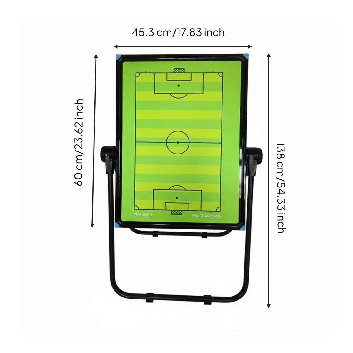 Dry Erase Freestanding Soccer Board Portable Soccer Coaching Board Height Adjustable for Team Captains, Sideline