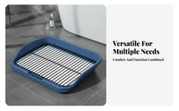 Dog Toilet with Mesh Easy to Clean Dog Potty Tray Pet Toilet with Mesh Keeps Paws Dry Indoor Puppy Potty Spray Guard
