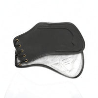 Black Motorcycle Heat-Guard Pad Easy to Install Leather Heat Guard with Laces Wear Resistant Motorcycle Frame Barrier Comfortable for Cruiser Owners, Highway Commuting