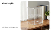 Transparent Surprise Box Organizer High Clarity Clear Acrylic Display Box Acrylic Storage Organizer Particles Proof for Desk