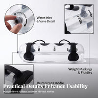 Cylindrical Shape Workout Water Bag Carrying Straps Training Water Bag Clear Body Strength Training Sandbag Substitute Filling Cap