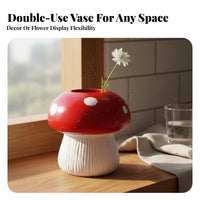 Toadstool Vase Creative Design Resin Toadstool Vase High-End Feel