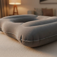 Inflatable Donut Cushion Flocked Surface Circular Seat Cushion Pressure Relief Inflatable Donut Pillow for Office Workers Users, Car, Travel