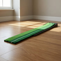 Indoor Golf Putting Practice Aid Portable Putting Mat with Cup Openings Smooth Practice Cup Non-Skid for Beginners