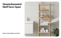 Nordic design tilting Ladder Shelf Minimalist Design Tiered Ladder Shelf adaptable Shelving unit Space-Saving for Decor lovers, homeowners, Students, Bathroom, Small areas, Living Room, Bedroom