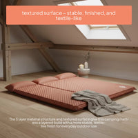 Automatic Inflation Inflatable Sleeping Mat Built-in Valves Camping Mattress 5-Layer Construction Camping Air Mattress Textured Surface for Tents