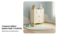 Creamy cream Finish 5-Drawer upright chest of drawers Minimalist Design Chest of Drawers adaptable Use Storage Furniture Modern aesthetic for Apartment Dwellers, Homeowners, Students, Bedroom, Living Room, Hallway