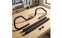 Aluminum Alloy Butterfly Bar with Grips Ergonomic Butterfly Handlebar Wide Trekking Handlebar Matte for Cyclists, Commuting, Road Biking