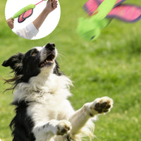 Outdoor Play Squeaky Dog Launcher Toy Long-Lasting Oxford Cloth Dog Fetch Launcher Slobber-Slobber-Resistant Pickup Interactive Fetch Toy Launches 3x Farther for Dogs, Yard, Park