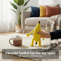 Sound-Making Singing Banana Stuffed Toy Cute Design Funny Banana Keychain Soft and Long-Lasting for Children, Teens, Backpack Decoration