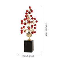 Crystal Grape Tree with Pedestal Tabletop Grape Tree Ornament Glossy Fruit Ornament for TV Cabinet