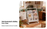 Realistic Intricate Dollhouse Newspaper Stand Handmade Miniature Magazine Rack Sturdy Construction for Hobbyists, Miniature Scene S
