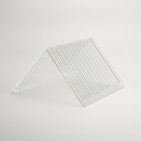 Desk File Organizer Acrylic Desktop File Sorter Triangular Rack with Slots Clear Vinyl Album Storage Transparent for Collectors