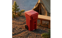 1:64 Scale Mini Trash Bin Molded Lid Model Scene Trash Bin Scene Decoration Mini Waste Container Realistic Details
