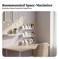 High Clarity Multi-Tier Wall Rack Space Saving Display Shelf Modern Design Collectibles Organizer Raised Baffle for Anime Fans, Young Adults, Dorm Room, Bedroom, over Desk, Entryway