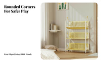 Floor-Standing Mobile shelf unit and Toy Cabinet 2-in-1 Design children's Furniture Movable with casters kids' Room Organizer Large Capacity for Toddlers, Families, Parents, Playroom, Nursery, Bedroom, Kindergarten