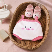 20cm Pig Cotton Doll Clothes Set with Sling Dress and Shoes