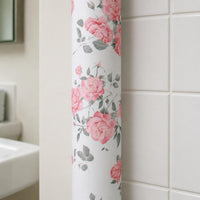 Rose Pattern Moisture-Proof Aluminum Foil Pipe Cover Sticker for Kitchen and Bathroom