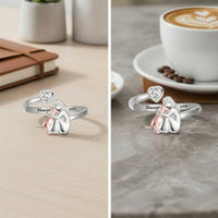 Sentimental 925 Silver Band Delicate Adjustable Band Open Jewelry Polished for Daily Wear