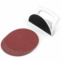 Inside Corner Sander Self-Adhesive Corner Sanding Frame Sanding Frame with Hand Grip Semi-Circular Handheld