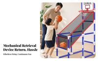 Mesh Side Panels Active Play Toy Basketball Throwing Machine Tubular Frame for Children
