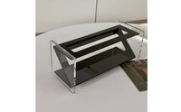 Transparent Controller Control Holder Clear Controller Control Holder with Compartments Slanted Desktop Organizer Open-Top for Coffee Table, Office