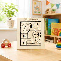 Decorative Creature Number Game Fine Movement Skills Wooden Creature Game Board Hand-Eye Coordination Wooden Learning Blocks Safe and Long-Lasting for Children, Toddlers, Preschool, Classroom