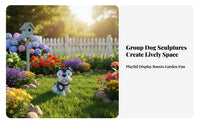 Sun-Powered Pup Statue Waterproof Cartoon Dog Solar Light Weatherproof Puppy Outdoor Light for Yard, Patio, Pathway