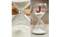 15-Minute Glass Hourglass Transparent Hourglass Timer Decorative Sand Clock Timer Elegant for Professionals, Students, Desk, Office, Kitchen, Meditation