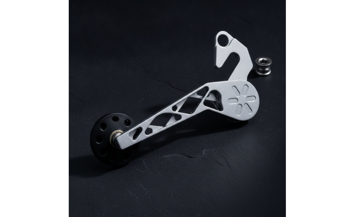 Derailleur Hanger Chain Tensioner Aluminum Alloy Rear Chain Tensioner Lightweight for Cyclists, Commuters, Folding Bikes, Drivetrain Replacement