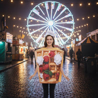 Single Dessert Costume-Piece Breakfast Food Dessert Costume Unisex Apparel for Adults