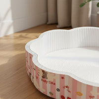 Low-Dust Cardboard Kitten Scratcher Bed Wear-Resistant Bowl Kitten Scratcher Long-Lasting Corrugated Cardboard Scratch Pad 2-in-1 for Cats, Indoor