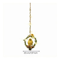 Resin Animal Hanging Ornament Vine Leaf Rope Lighted Hanging Ornament S Hook Garden Decor LED Light for Yard, Patio, Courtyard