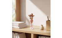 Girl Figurine Hand-Painted Resin Figure Realistic Miniature for Diorama