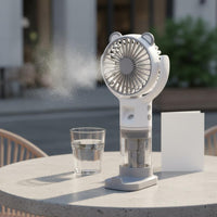 3 Wind Speeds USB Spray Fan Portable Cartoon Creature Desk Fan for Students, Kids, Office, Travel, Dorm Room