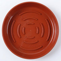 Plant Saucers and Round Tray Set, Drip Tray with Drainage Grooves, Plant Trays for Indoor Plant Saucer and Outdoor Plants Floor