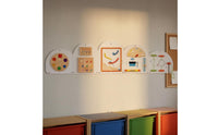 Interactive Sensory Busy Board Painted Child-Led Activity Heartwood Child Development Toy for Children