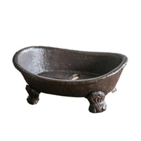 Bathtub Soap Dish Rustic Tray Holder for Washroom, Sink