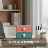 With Drawers adaptable Desk organizer Space-Saving Desktop Organizer Multi-Functional desktop shelf Easy to Assemble for Students, gaming enthusiasts, Study Room, Bedroom, Gaming Station