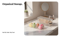Clear Partitioned Puff Container Dustproof Makeup Organizer Dust-Proof for Women