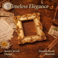 Photo Frame Vintage Design for Home Decor, Ornate European Style with Embossed Relief Detail