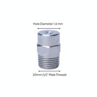 Adjustable Solid Cone Nozzle Long-Lasting High Pressure Atomizing Nozzle Wear-Resistant for Dust Control, Cooling Systems, Irrigation