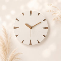 Cream Decorative Wall Clock No Tools Required Install Silent Wall Clock Minimalist Design Room Decoration